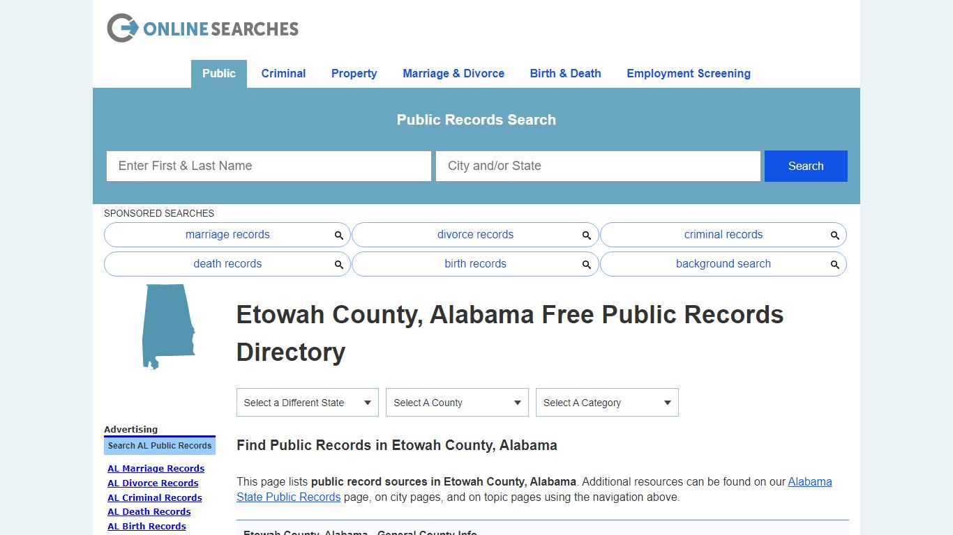 Etowah County, Alabama Free Public Records Directory